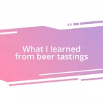 What I learned from beer tastings